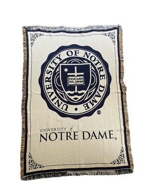 Vintage University of Notre Dame Woven Tapestry